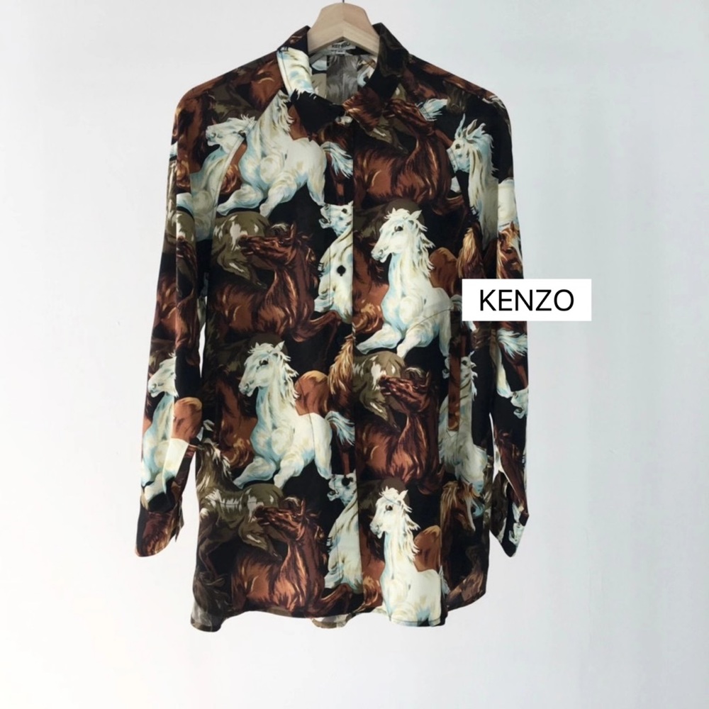 Brand new! Kenzo horse print silk shirt size 36